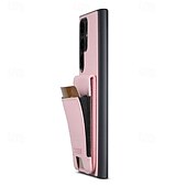זול מארז סמסונג-טלפון מגן עבור S24 Ultra S23 Ultra Plus S22 Plus Ultra S25 Ultra כיסוי אחורי עם מעמד חריץ לכרטיס עמיד בזעזועים רטרו TPU PC עור PU