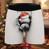 billiga Underkläder-jultomten Julpyjamas Boxerkalsonger Underkläder julklapp Herr Rolig Jul Mönster Vuxen Jul Nyår julafton Jul Fest