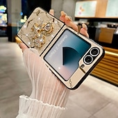 お買い得  サムスン用ケース-電話 ケース 用途 Zフリップ6 Z Flip 5 Z Flip 4 Z Flip 3 バックカバー スタンド付き リストストラップ付き 耐衝撃 レトロ風 TPU PC