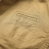 abordables Blazers Clásicos para Hombres-Hombre chaqueta Negocio Fiesta de Cóctel Fiesta de Boda Moda Casual Primavera &amp; Otoño Poliéster Plano Botón Bolsillo Cómodo Botonadura Simple Chaqueta de sport Negro Color Caquí Verde Ejército