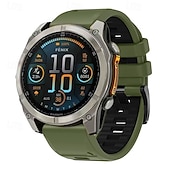halpa Garmin kellonauhat-Kellon ranneke varten Garmin Fenix 8 47mm 51mm 7X 6 6X Pro Epix Pro Instinct 2X Approach S70 S62 S60 Forerunner 955 945 Epix Marq Descent Quatix 22mm 26mm Silikoni Korvaus Hihna Quick Fit Säädettävä