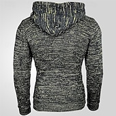 abordables Pull col rond-Homme Pull Pull en tricot A côtes Tricoter Normal Demi-zip Tricoté Bloc de couleur Capuche Mode basique Usage quotidien Rendez-vous Vêtement Tenue Automne hiver Noir Jaune S M L