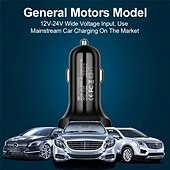 cheap Car Charger-Power Car Charger Fast Charging 20W PD Socket Dual USB QC 3 Type C Cable Car Charger Adapter with LED Ambient Light