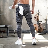 baratos Calças de Corrida &amp; Meias-Homens Calça Joggers Calças Esportivas Calças de Corrida Calça esportiva Calças de ginástica Bolsos Com Cordão Laço de toalha Cintura elástica Calças Ao ar livre Desportos e Ar livre Atlético Secagem