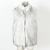 economico Gilet-Per uomo Gilet Cappotto di pelliccia sintetica Giornaliero Appuntamento Da mare Di tendenza Informale Autunno inverno Tenere al caldo Poliestere Comodo Liscio Cardigan Colletto alla coreana Standard