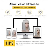economico Parrucche trendy sintetiche-parrucca bob con frangia parrucca corta e dritta per donna parrucca sintetica resistente al calore in capelli naturali parrucche bob colorate per ragazze festa quotidiana parrucche per feste di Natale