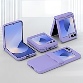 cheap Samsung Cases-Phone Case For Z Flip 6 Z Flip 5 Z Flip 4 Z Flip 3 Back Cover Magnetic Support Wireless Charging Shockproof Retro TPU Silicone