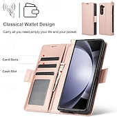 お買い得  サムスン用ケース-電話 ケース 用途 Zフォールド6 Z Fold 5 Z Fold 4 Z Fold 3 バックカバー スタンド付き リストストラップ付き カード挿入口 レトロ風 TPU PUレザー