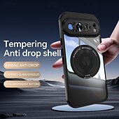 お買い得  その他のスマホケース-電話 ケース 用途 ピクセル9プロ ピクセル9プロXL ピクセル9 バックカバー スタンド付き 耐衝撃 レトロ風 TPU PC PUレザー