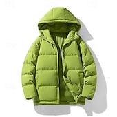 preiswerte Daunenjacken &amp; Parkas für Herren-Herren Wintermantel puffer jacket Gefütterte Jacke Tasche Polyester Freizeitskleidung Verabredung Urlaub Standard Modisch Brautkleider schlicht Komfortabel warm Herbst Winter Solide / einfarbig