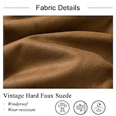 levne Faux semišové bundy-Pánské Rüzgarlık Bunda z umělého semiše Westernová kožená bunda Denní Dovolená Zahřívací Fleece límec Bez fleece podšívky Podzim zima Bez vzoru Módní Šik ven Kapuce Standardní Hnědá Khaki Šedá Saka