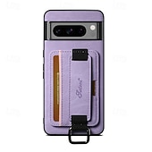 baratos Outras capas para telefone-telefone Capinha Para Pixel 9 Pro Pixel 9 Pro XL Pixel 8 Pro Pixel 8 Pixel 9 Pixel 7 Pixel 7 Pro Pixel 6 Pixel 6 Pro Capa traseira Com Suporte com pulseira Slot para cartão Retro TPU PC Couro PU