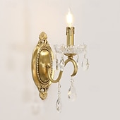 baratos Candeeiros de Parede de interior-arandelas de parede de prisma de cristal vintage latão dupla luminária de parede luminárias iluminação decoração de parede arandelas de cobre 110-240v 5w