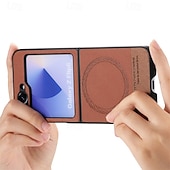 halpa Samsung-kotelot-puhelin Etui Käyttötarkoitus Z Flip 6 Z Flip 5 Z Flip 4 Z Flip 3 Takakuori Magneetti Tukee langatonta latausta Iskunkestävä Retro TPU PC