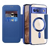 お買い得  その他のスマホケース-電話 ケース 用途 ピクセル9プロ ピクセル9プロXL ピクセル9 バックカバー 磁石バックル ワイヤレス充電をサポート カード挿入口 レトロ風 TPU PUレザー