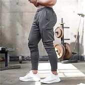 baratos Calças de Corrida &amp; Meias-Homens Calça Joggers Calças Esportivas Calças de Corrida Calça esportiva Calças de ginástica Bolsos Com Cordão Laço de toalha Cintura elástica Calças Ao ar livre Desportos e Ar livre Atlético Secagem