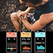 お買い得  スマートウォッチ-スマートウォッチ 1.95インチ スマートウォッチ フィットネス ランニングウォッチ Bluetooth 歩数計 通話リマインダー 心拍数モニター Android iOS対応 女性 男性 ハンズフリー通話 メディアコントロール メッセージリマインダー