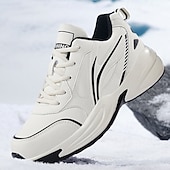 preiswerte Winter- und Schneestiefel-Schwarze Laufschuhe für Herren mit Fellfutter, warme Wintersportschuhe für Outdoor-Sport und Freizeit