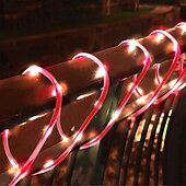 cheap USB String Lights-Remote Control USB Candy Color Peppermint Tube Christmas String Lights, 5m 50 LEDs - 8 Modes Waterproof Indoor/Outdoor Holiday Decoration for Tree, Garden, New Year Party