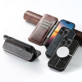 cheap iPhone Cases-Phone Case For iPhone 16 Pro Max Plus iPhone 15 Pro Max Plus iPhone 14 13 12 Pro Max Plus iPhone 14 Pro Max iPhone 13 12 Pro Max Back Cover with Stand Holder Magnetic Support Wireless Charging Retro