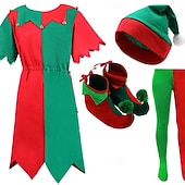 abordables Disfraces de Navidad para adultos-Elfo Accesorios Disfraz de Navidad Hombre Mujer Chico Chica Navidad Año Nuevo Nochebuena Navidad Adultos Niños Fiesta Navidad Calcetines Zapatos Sombrero Pijama Mono