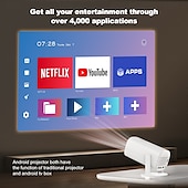 Недорогие Проекторы-p30 портативный проектор 4k android ручная фокусировка lcd авто видео проектор full hd домашний смарт портативный проектор мини проекторы