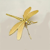 olcso Szoborok-vintage sárgaréz szitakötő figura, antik réz műalkotások lakberendezéshez, tökéletes nappaliba, TV-állványba vagy tornácba, ideális tea-gyűjtemény  &amp; ajándék