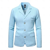 baratos Blazers Clássicos Masculinos-jaqueta masculina waffle blazer casaco esportivo formal casamento aniversário elegante moda primavera&amp;amp;blazer de tecido waffle de outono, simples, de dois botões, marrom escuro, preto, verde