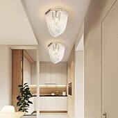preiswerte Rundes Design-moderne Kristall-Kronleuchter-Deckenleuchte Boho Perlen Deckenleuchte 110-240V
