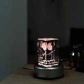 levne Dekorativní světla-4leds světelný základní světlo křišťálové sklo průhledné objekty zobrazují laserové barevné kulaté stojan základny pro koktejl