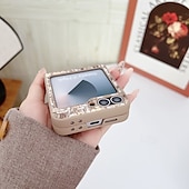 Недорогие Чехлы для Samsung-телефон Кейс для Назначение Z-флип 7 Z-флип 6 Z Flip 5 Z Flip 4 Кейс на заднюю панель Защита от удара Ретро текстильный ТПУ