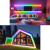 voordelige Neon LED-verlichting-RGB led neon touwlicht, 1,6-16ft USB 5V kleurveranderende stripverlichting met app- en muziekbediening, IP65 waterdicht voor slaapkamer- en feestdecoratie 1 st.