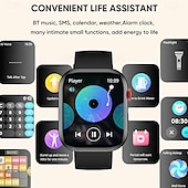preiswerte Intelligente Armbänder-696 LC88 Smartwatch 2.01 Zoll Smart-Armband Bluetooth Schrittzähler Anruferinnerung Schlaf-Tracker Kompatibel mit Android iOS Herren Freisprechanlage IP 67 40mm Uhrengehäuse