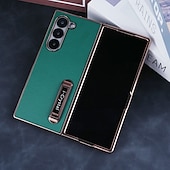 economico Cover Samsung-telefono Custodia Per Piegatura a Z 7 Z Fold 6 Z Fold 5 Z Fold 4 Z Fold 3 Custodia Portafoglio con Supporto Resistente agli urti Retrò Placcatura Pelle PU