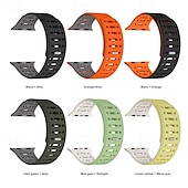 olcso Apple óraszíjak-Sportszíj Kompatibilis valamivel Apple Watch óraszíj 38mm 40mm 41mm 42mm 44mm 45mm 49mm Mágneses kapocs Állítható Szilikon Csere óraszíj mert iwatch Ultra 2 Series 9 8 7 SE 6 5 4 3 2 1