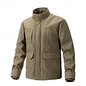 preiswerte Fleece &amp; 3 in 1 Jacken-Herren Soft Shell Jacke Wanderjacke Draussen Windundurchlässig Windbreaker-Jacke Reisen Schwarz Armeegrün Khaki