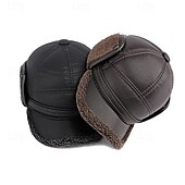 abordables Gorros-Hombre Gorra de Béisbol Mantiene abrigado Resistente al Viento Transpirable para Pesca Playa Camping / Senderismo / Espeleología Color sólido Poliéster Invierno Otoño