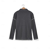 preiswerte T-Shirt mit Waffelstrick-Herren Waffelhemd Rollkragenhemd T-Shirt Langarmshirt Langarm Rollkragen Stehkragen Frühling &amp; Herbst Einfarbig Mode Designer Basic Wickeln Urlaub Straße Ausgehen Weiß Blau Marineblau Top T-Shirt für