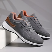 economico Sneakers da uomo-scarpe da ginnastica sportive casual da uomo color cuoio con suola ammortizzata e design allacciato – comode scarpe da passeggio per tutti i giorni