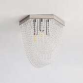 preiswerte Rundes Design-moderne Kristall-Kronleuchter-Deckenleuchte Boho Perlen Deckenleuchte 110-240V