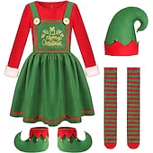 billiga Vuxna juldräkter-Alf Kläder Finkostym Julkostym Herr Dam Pojkar Flickor Jul Nyår julafton Cosplay kostym Vuxen Barn Fest Jul Kostym