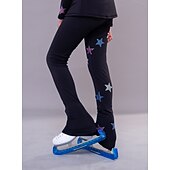 baratos Abbigliamento da Allenamento di Pattinaggio Artistico-Figure Skating Fleece Jacket Figure Skating Pants Figure Skating Jacket with Pants Women's Girls' Ice Skating Jacket Tights Outfits Black Patchwork Spandex Stretchy Training Practice Professional