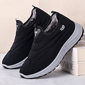 baratos Ténis para Homem-Sapatos de inverno masculinos impermeáveis e sem cadarço com forro de pelúcia e sola antiderrapante – tênis quentes para caminhadas ao ar livre
