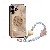 cheap iPhone Cases-Phone Case For iPhone 16 Pro Max Plus iPhone 15 Pro Max Plus iPhone 14 13 12 11 Pro Max Plus iPhone 14 Pro Max iPhone 13 12 11 Pro Max Back Cover with Stand Holder with Wrist Strap Shockproof Retro