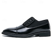 tanie Półformalny-męskie, vintage, formalne buty typu oxford – dwukolorowa sztuczna skóra i zamszowe guziki, idealne na spotkania biznesowe i specjalne okazje