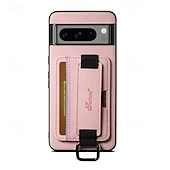 baratos Outras capas para telefone-telefone Capinha Para Pixel 9 Pro Pixel 9 Pro XL Pixel 8 Pro Pixel 8 Pixel 9 Pixel 7 Pixel 7 Pro Pixel 6 Pixel 6 Pro Capa traseira Com Suporte com pulseira Slot para cartão Retro TPU PC Couro PU