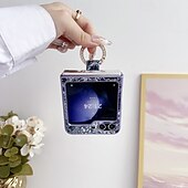preiswerte Samsung-Handyhülle-Handy Hülle Handyhüllen Für Samsung Galaxy Z Flip 6 Z Flip 5 Z Flip 4 Z Flip 3 Rückseite mit Handschlaufe Stoßresistent Retro PC PU-Leder