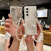 お買い得  サムスン用ケース-電話 ケース 用途 Zフォールド6 Z Fold 5 Z Fold 4 Z Fold 3 バックカバー リストストラップ付き 耐衝撃 レトロ風 PC