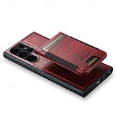 Недорогие Чехлы для Samsung-телефон Кейс для Назначение S24 S24 Ultra Plus S23 Ultra Plus S23 S22 S22 Плюс Ультра S25 Ультра Кейс на заднюю панель со стендом Съемный Магнитный Ретро ТПУ ПК Кожа PU