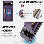 billige Andre telefonetuier-telefon Etui Til Pixel 9 Pro Pixel 9 Pro XL Pixel 8 Pro Pixel 8 Pixel 9 Bakdeksel med stativ Avtagbar Magnetisk Kontor / Bedrift TPU PU lær